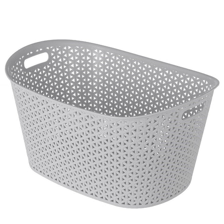 Wicker Oval Laundry Basket 25L4 Asstd 50X33.5X25.5CM