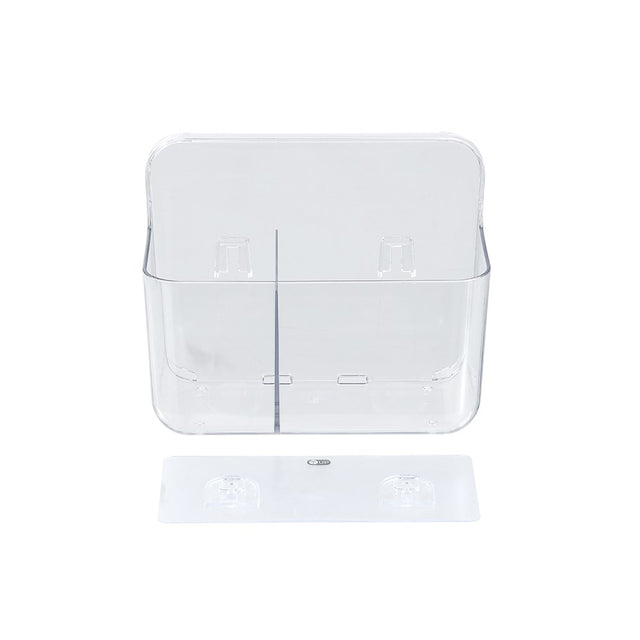 Crystal 2 Section Hanging Bathroom Caddy 17.5 x 9 x 14cm