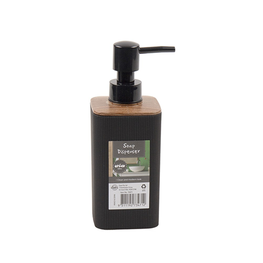Ribbed Bamboo Soap Dispenser