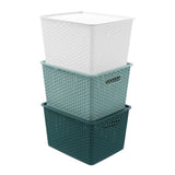 Lidded Wicker Basket 19L