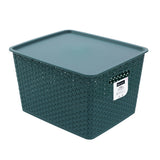Lidded Wicker Basket 19L