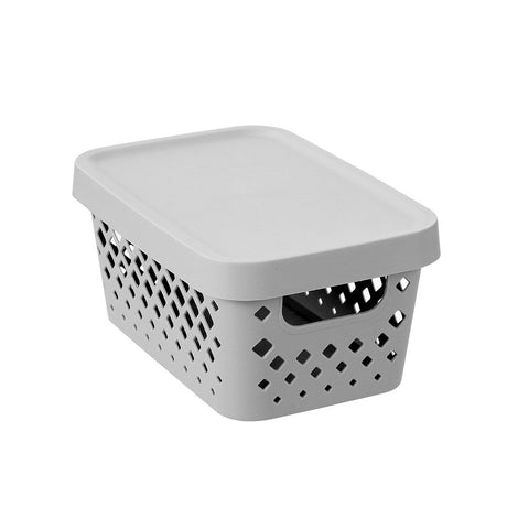 Kept Diamond Storage Basket Lidded 4L
