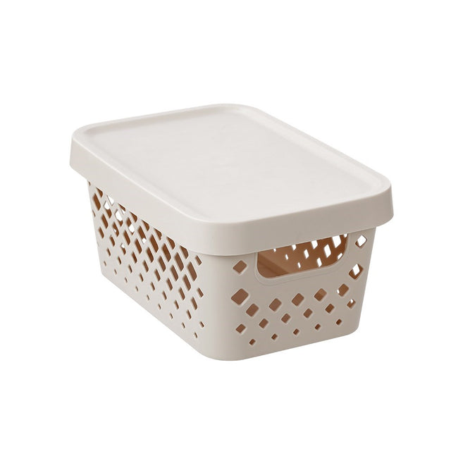Kept Diamond Storage Basket Lidded 4L