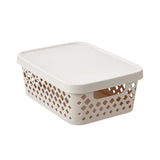Kept Diamond Storage Basket Lidded 10L