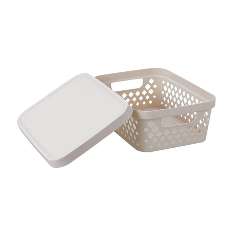 Kept Diamond Storage Basket Lidded 10L