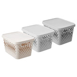 Kept Diamond Storage Basket Lidded 16L