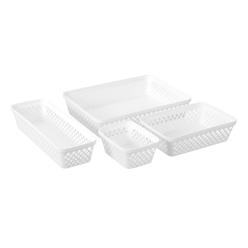2 Pack Diamond Organiser Tray 15.5 x 11.5 x 6.5cm