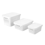 Diamond Lidded Storage Basket 4L