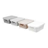 Diamond Lidded Storage Basket 10L