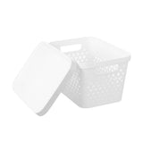 Diamond Lidded Storage Basket 16L