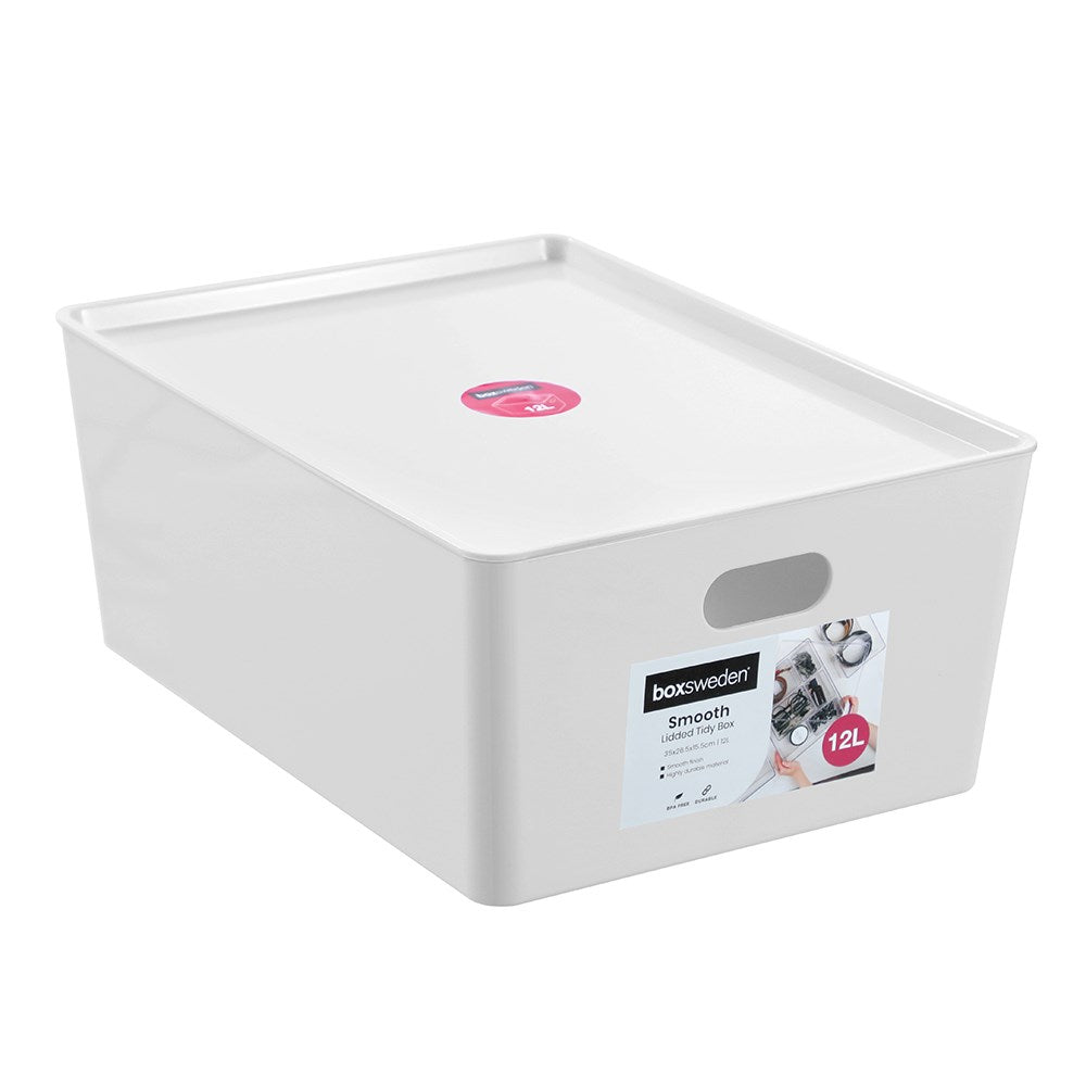 Smooth Lidded Tidy Box 12L