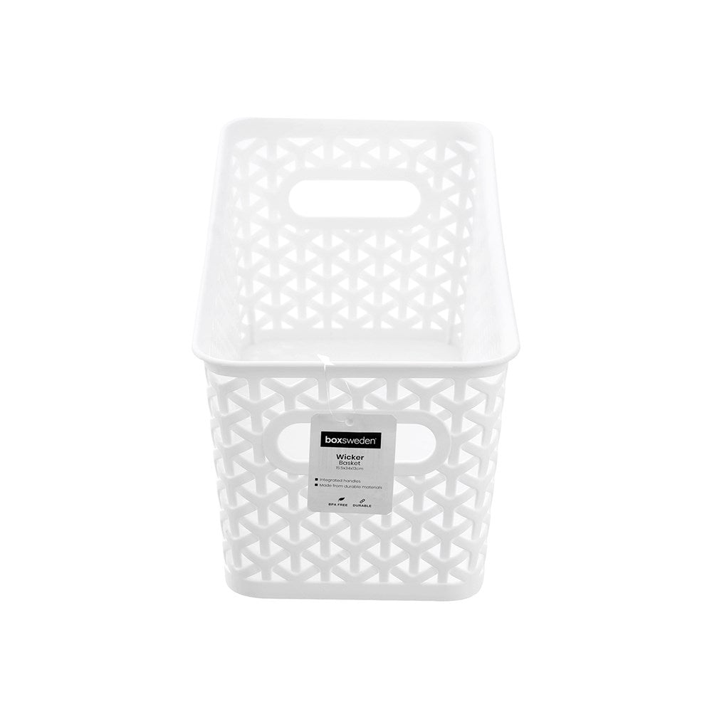 Wicker Design Organiser Basket 5L