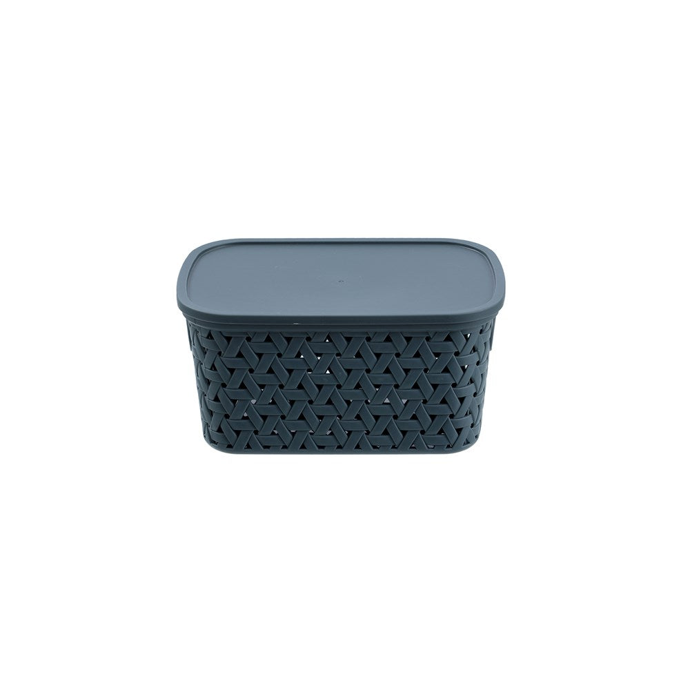 Rattan Lidded Basket 3L