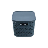 Rattan Lidded Basket 7L