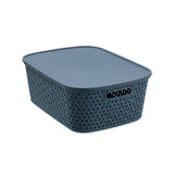 Rattan Lidded Basket 15L
