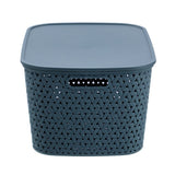 Rattan Lidded Basket 26L