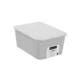 Ribbed Lidded Storage Basket 3.5L