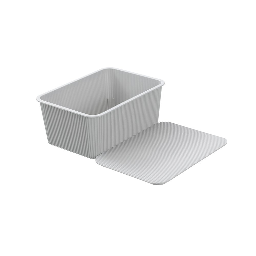 Ribbed Lidded Storage Basket 3.5L