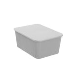 Ribbed Lidded Storage Basket 3.5L