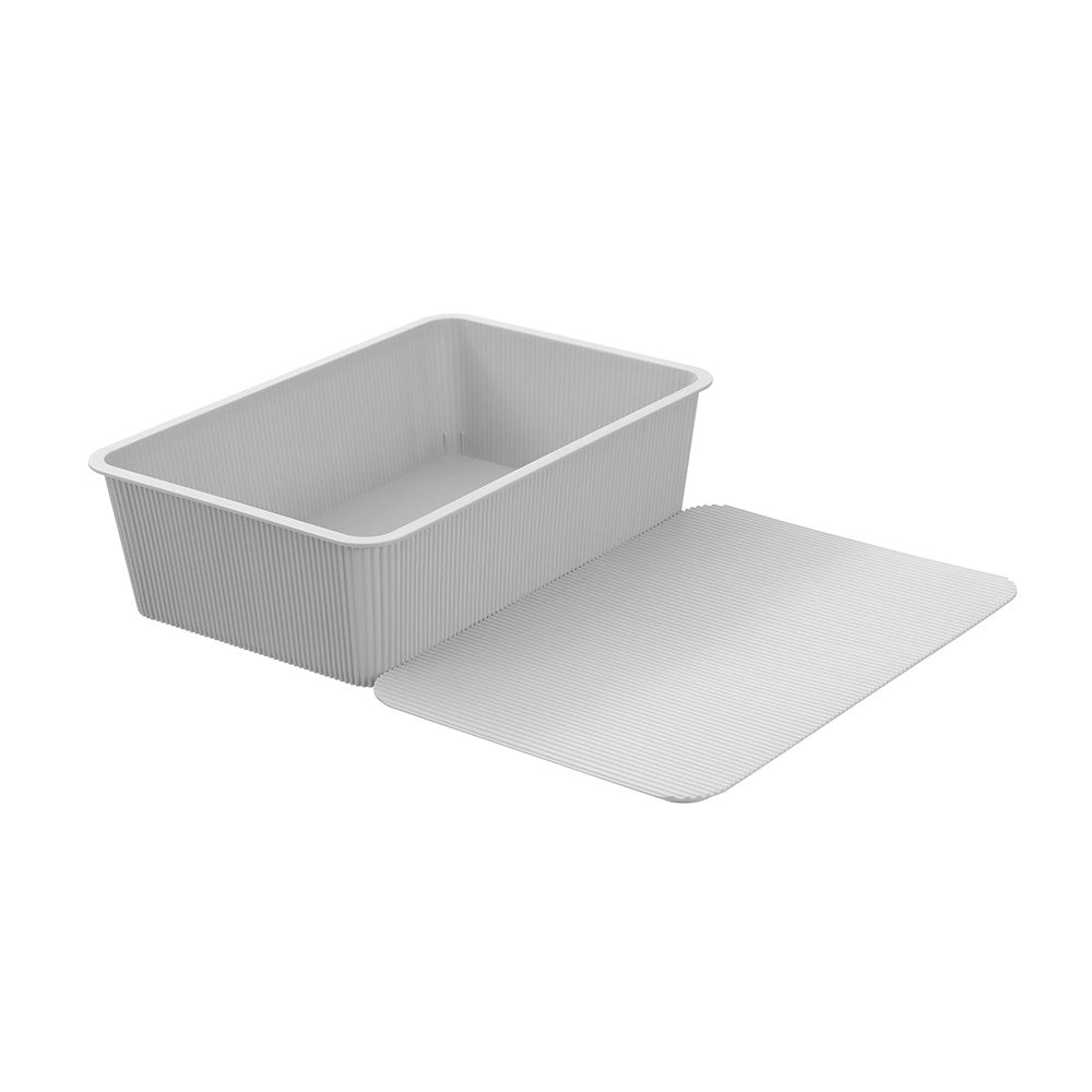 Ribbed Lidded Storage Basket 7.5L