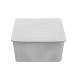Ribbed Lidded Storage Basket 7.5L
