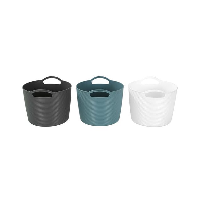 3 Pack Decor Flexi Storage Tub 5L Assorted