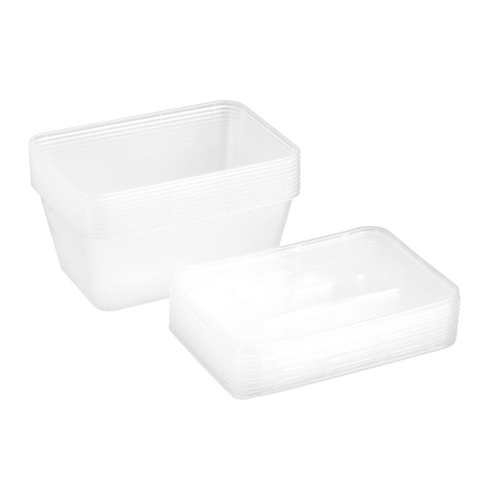 10 Pack Reusable Food Container 1L