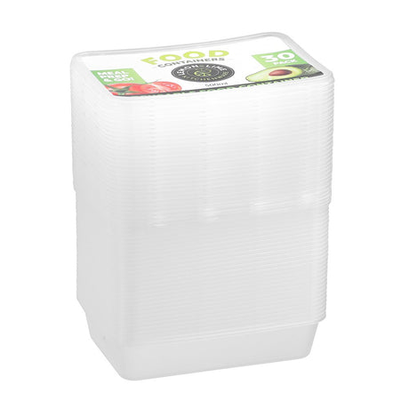 30 Pack Reusable Food Container 500ml