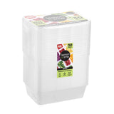 30 Pack Rectangle Reusable Food Container 650ml
