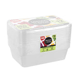 12 Pack Rectangle Reusable Food Container 650ML