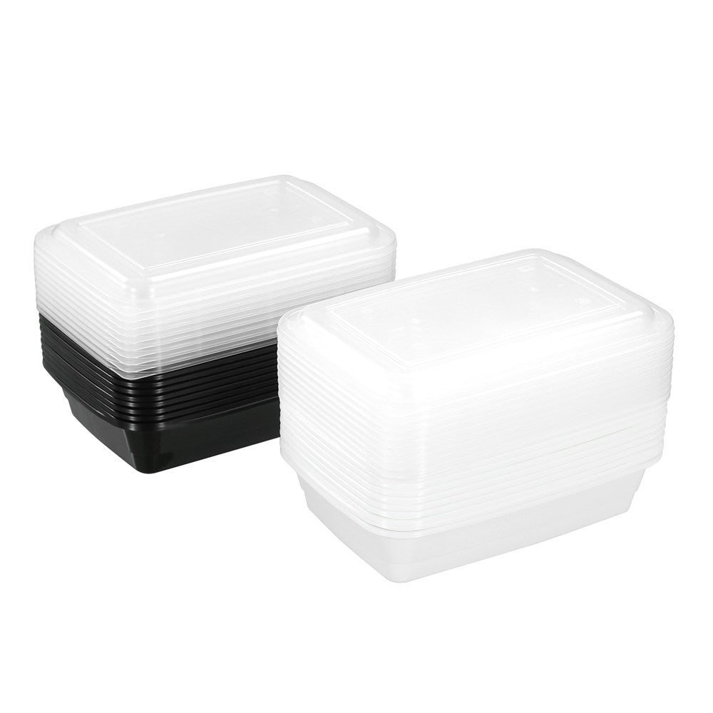 10 Pack Reusable Food Prep Container 1200ML 2 Assorted