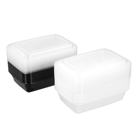 10 Pack Reusable Food Prep Container 1200ML 2 Assorted