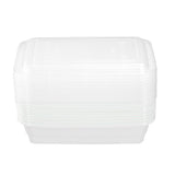 10 Pack Reusable Food Prep Container 1200ml - Assorted