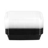 10 Pack Reusable Food Prep Container 1200ml - Assorted