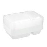 10 Pack 2 Section Reusable Food Prep Container 850ml