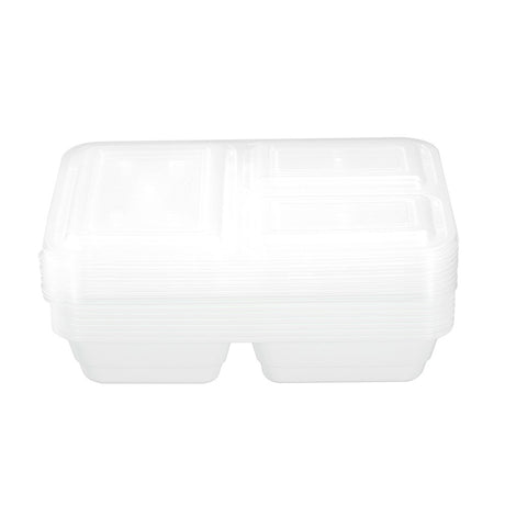 8 Pack 3 Section Reusable Food Prep Container 1200ml