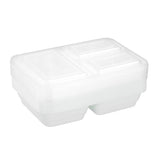 8 Pack 3 Section Reusable Food Prep Container 1200ml