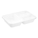 8 Pack 3 Section Reusable Food Prep Container 1200ml