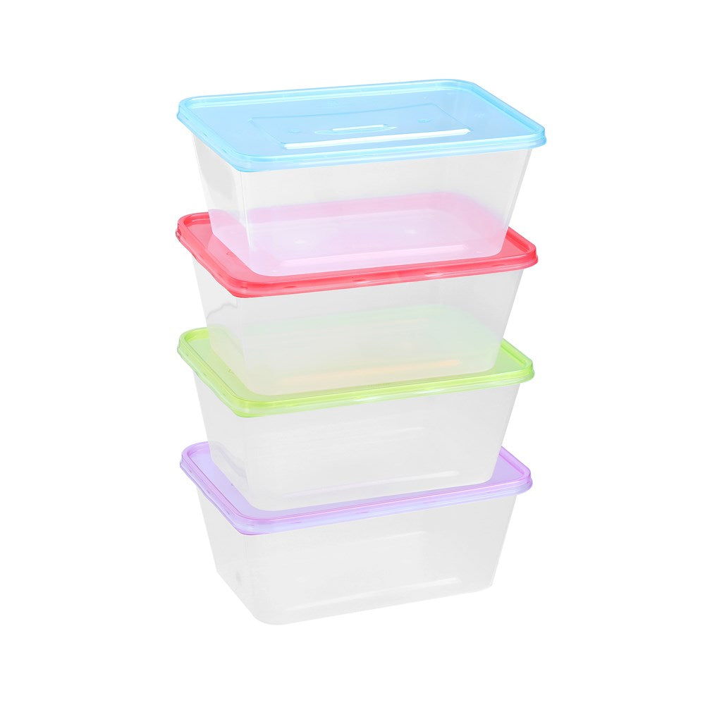 20 Pack Reusable Food Container Coloured 1L