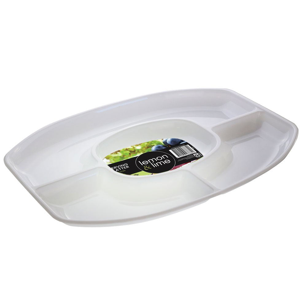4 Section Oval Serving Platter