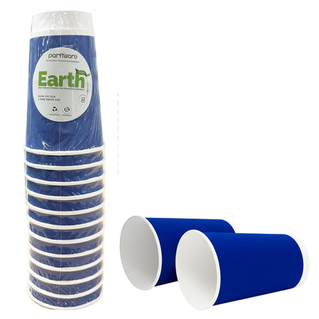 Red Paper Cups 450ml - 12 Pack