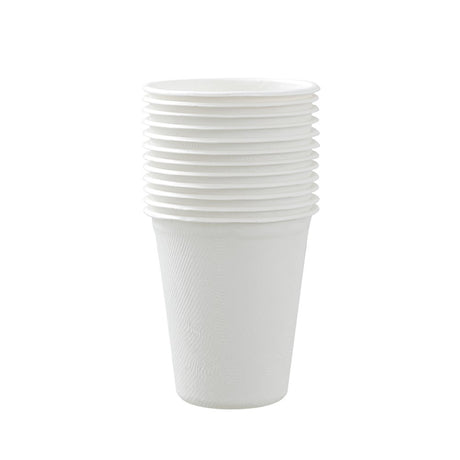 12 Pack Eco Sugarcane Cup 250ml - White