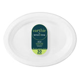 Sugarcane Oval Plates – White 30 Pack