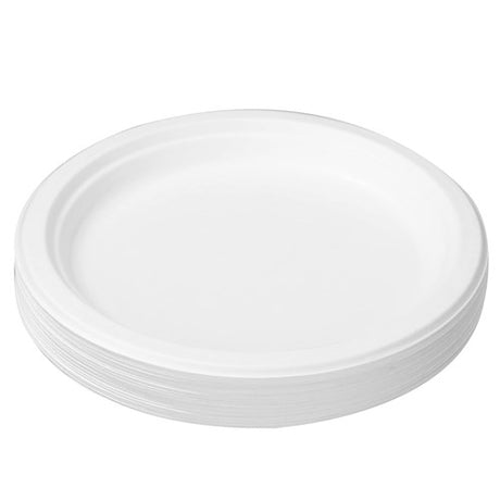 Sugarcane Dinner Plates – White 30 Pack