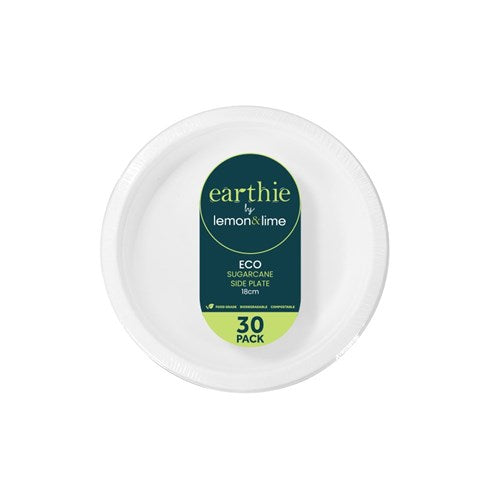 Sugarcane Side Plates – White 30 Pack