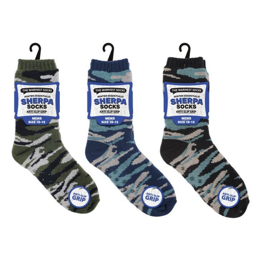 Men’s Sherpa Camo Mix Socks