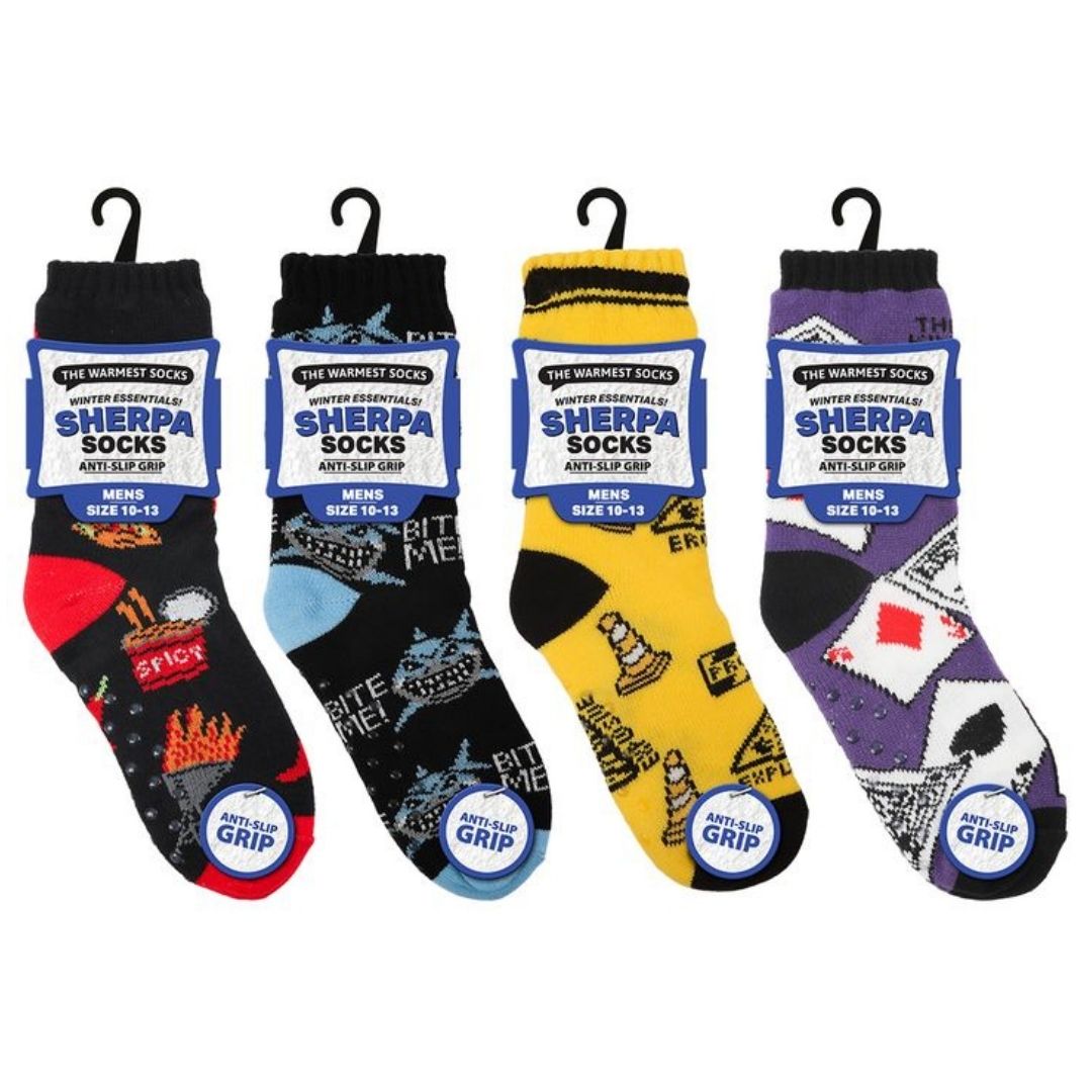 Men’s Sherpa Novelty Socks