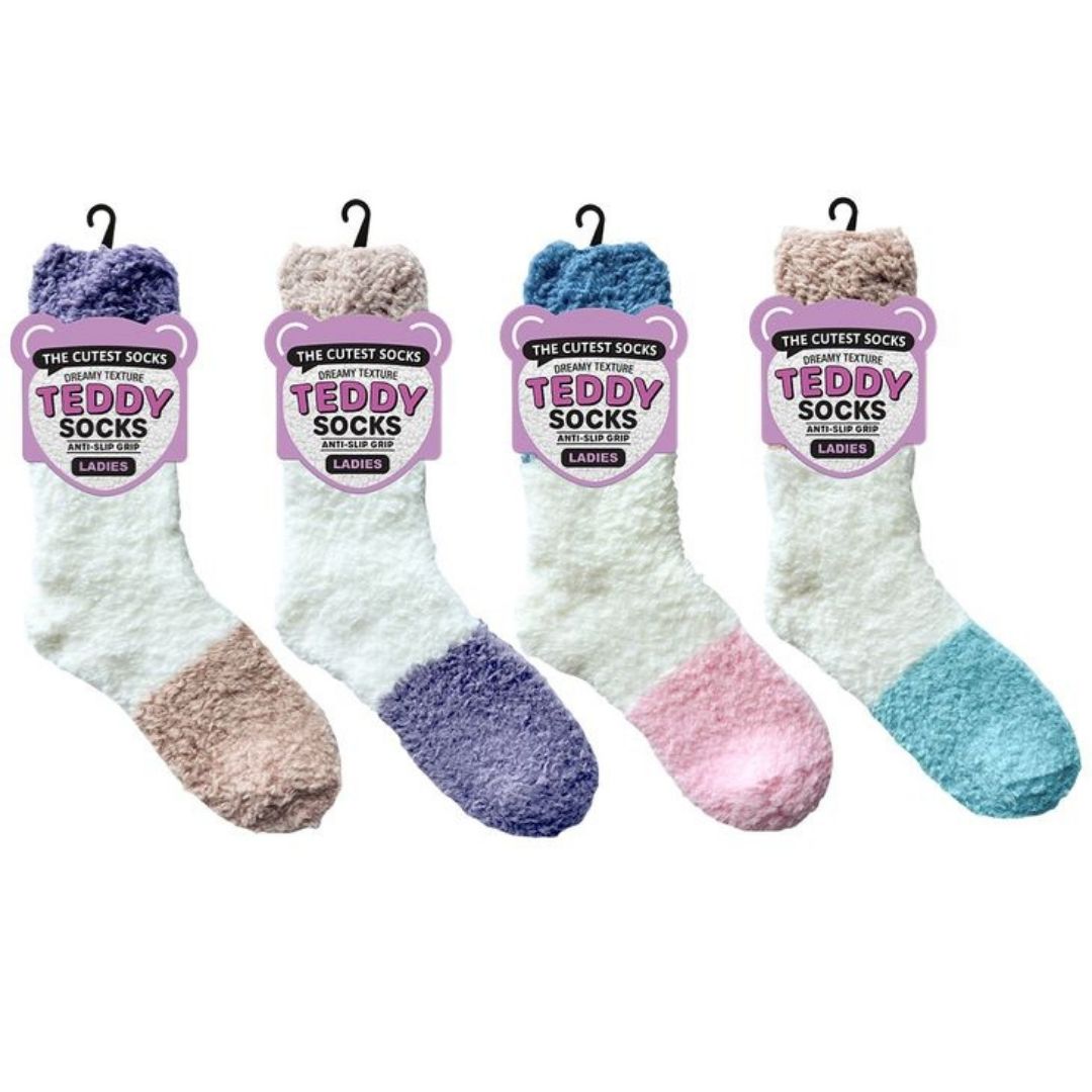 Women’s Teddy Socks - 4 Assorted