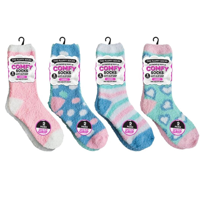 Women’s Microfibre Socks - 2 Pack - Pastel