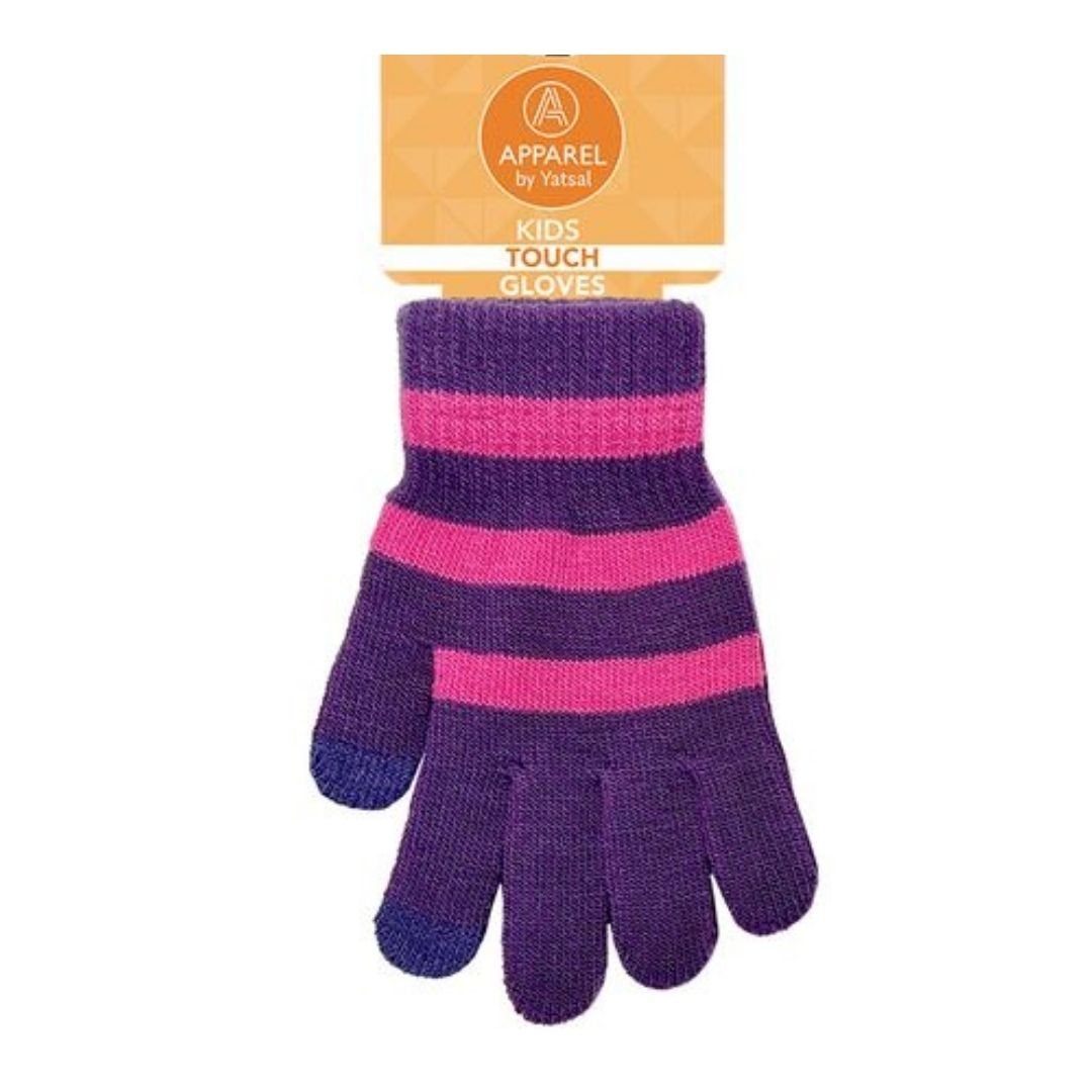 Kids’ Stripe Touch Tip Gloves